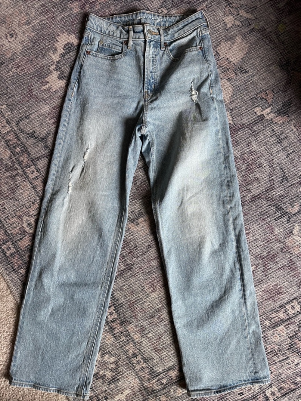 Old Navy High-Rise Light Blue Distressed Women's Jeans